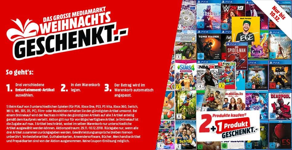 Media Markt - Aktuell Mit 3-Für-2 Aktion Auf Entertainment-Artikel